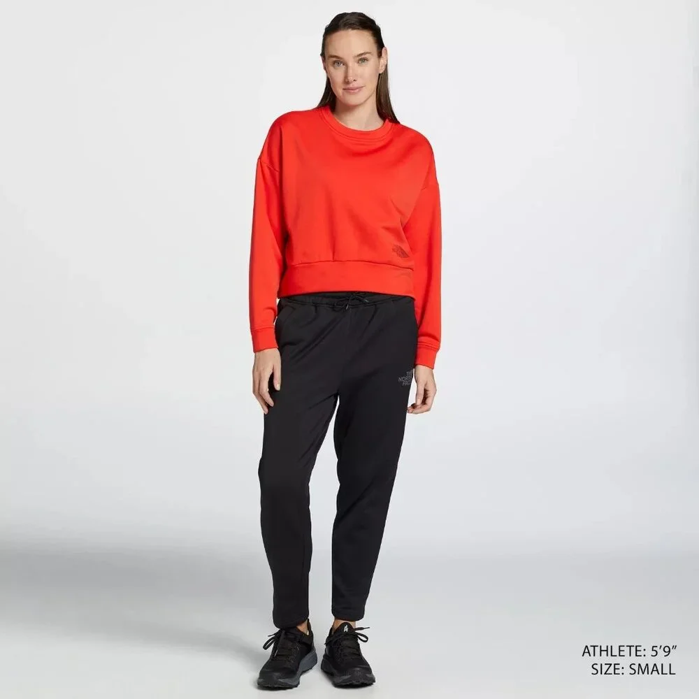 The North Face Women's Orange Horizon Performance Crewneck Sweatshirt Sz XL 3056 - Picture 4 of 14